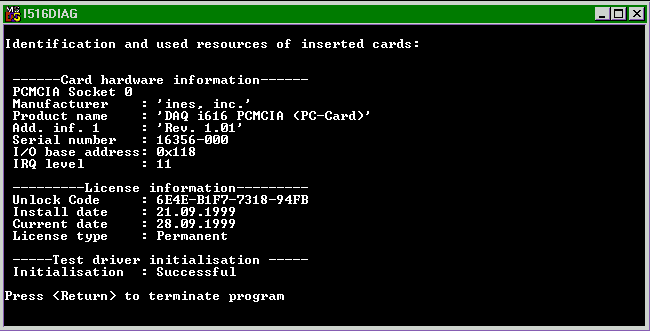 Hardware Test program