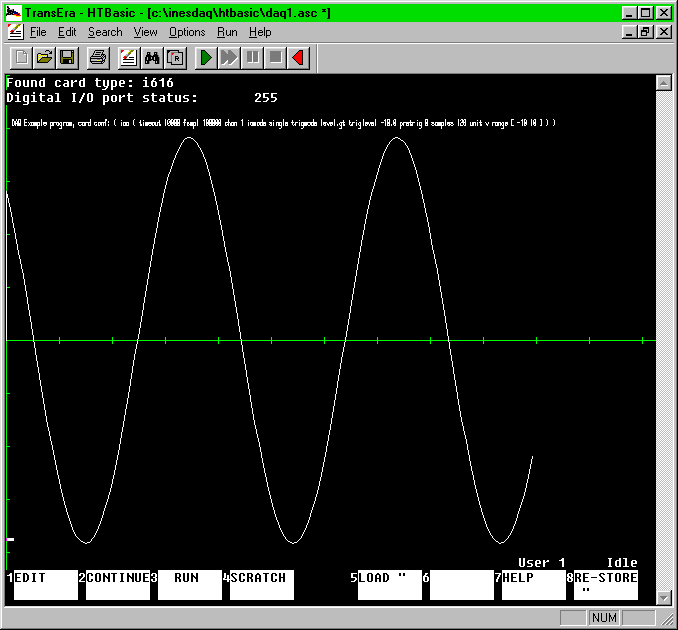 HTBasic application example